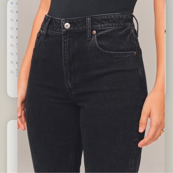 ABERCROMBIE & FITCH Curve Love High Rise Skinny Jean in Black women’s size 26 - Picture 3 of 12